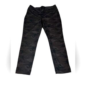 Nicole Miller Black Grey Camo Leggings High Rise Workout Size XL